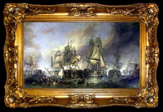 framed  Clarkson Frederick Stanfield The Battle of Trafalgar, ta009-2